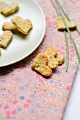 Gluten-free, heart-shaped crackers