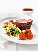 Beef fillet with vegetable accompaniment
