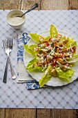 Cesar salad with chicken and bacon