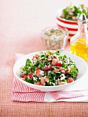 Rice salad with beans and parsley
