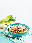 Penne with chorizo and chickpeas