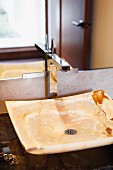 Detail shot of washbasin in the bathroom; Newport Beach; California; USA