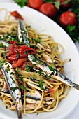 Spaghetti alici e pomodoro (spaghetti with anchovies and tomatoes)