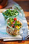 Chickpea salad with pepper