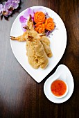 Battered king prawns with a chilli sauce (Asia)