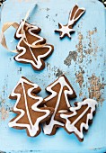 Gingerbread biscuits as Christmas tree decorations