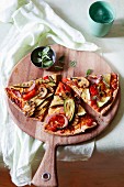 Char-grilled vegetable pizza