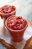 Apple and cranberry sauce