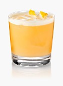 A Gin Sour cocktail with saffron