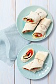 Ham and cheese wraps