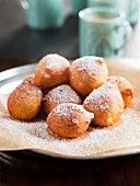 Beignets with Powdered Sugar; Fried Dough