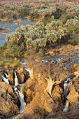 A view of the Epupa falls on the Kunene river between Namibia and Angola