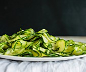 Marinated courgette slices