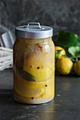 Preserved lemons in a screw-top jar