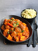 Butternut squash tagine with sausage