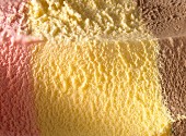 Neapolitan ice cream (close-up)