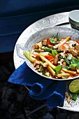 Red Thai curry with vegetables and tofu