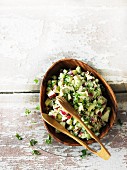 Avocado and apple salad from above