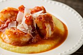 Prawns in tomato sauce with Parmesan