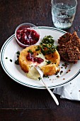 Baked Camembert with cranberry compote