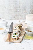 California rolls with sesame seeds