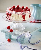 A small raspberry layer cake