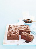 Beetroot chocolate cake with chocolate-sugar cream
