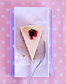A slice of cheesecake with an amaretti base and summery berries