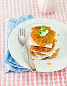 Oat and potato cakes with sour cream