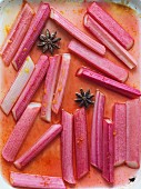 Marinated rhubarb with star anise