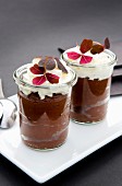 Chocolate mousse with cream