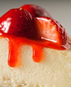 Strawberries on a cheesecake (close-up)