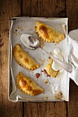 Pork and grape pasties with a dip
