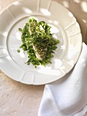 John Dory with herbs and peas