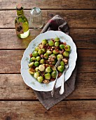Brussels sprouts with walnuts and bacon