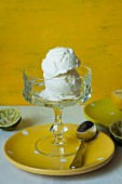 Lemon and lime ice cream