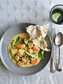 Creamy vegetable curry with almonds (India)