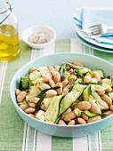 Bean and courgette salad