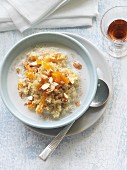 Quinoa muesli with almonds and dried apricots
