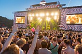 Künstler aus rund 50 Ländern treten beim Sziget-Festival in Budapest auf - hier Konzert der deutschen Band Die Ärzte