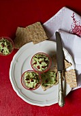 Avocado cream with dried tomatoes