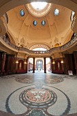 The magnificent hall of the art nouveau Gellért Baths, Budapest, Hungary