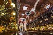 The Dohány Street Synagogue in Budapest, Hungary has space for 3000 worshippers and is the largest in Europe