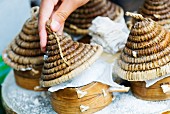 Steaming baskets of dumplings in Kunming, Yunnan, China, Asia
