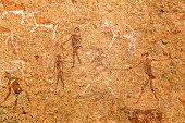 The prehistoric cave drawing 'White Lady', Brandberg, Erongo Mountains, Namibia