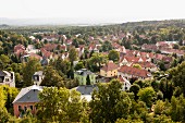 A view from the water tower in Klotzsche over the garden city of Hellerau
