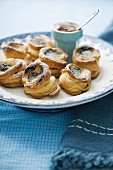 Puff pastry baton with chocolate filling