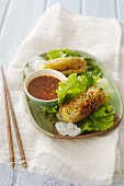 Spring rolls with curry