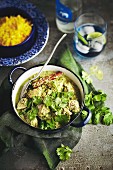 Green chilli and chicken curry
