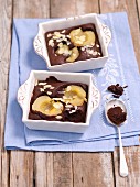 Chocolate pudding with pears